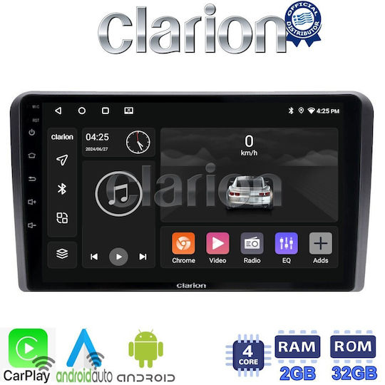 Clarion Ηχοσύστημα Αυτοκινήτου για Ford Transit / Tourneo 2018 (Bluetooth/USB/WiFi/GPS/Apple-Carplay/Android-Auto) με Οθόνη Αφής 9"