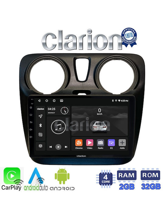 Clarion Car Audio System for Dacia Dokker 2012 > (Bluetooth/USB/WiFi/GPS/Apple-Carplay/Android-Auto) with Touch Screen 9"