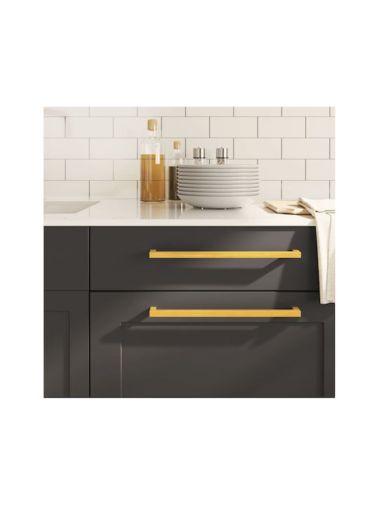 vidaXL Handgriff Möbelgriff aus Metallisch & Hölzernes Golden mit Zentrenabstand 320mm 3203649 20Stück