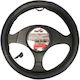 Auto Gs Car Steering Wheel Cover with Diameter 38cm Leather Black with Blue Stitching