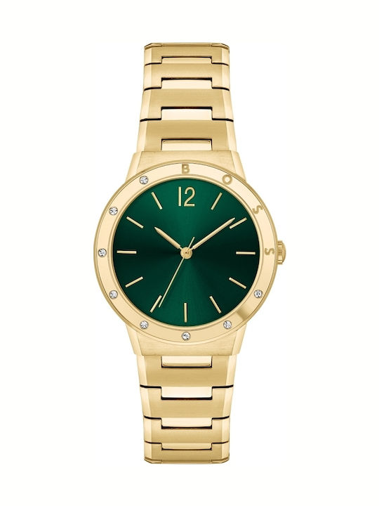 Boss Breath Women's Watch with Gold Metal Bracelet