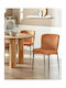 Dining Chair Set 2 Fabric Orange Ada