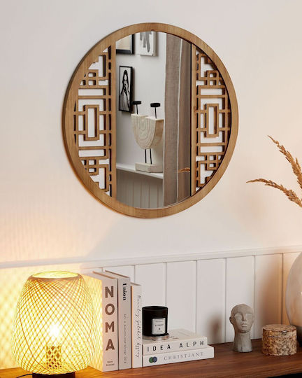Wall Mirror 60 Cm Light Wood Firminy