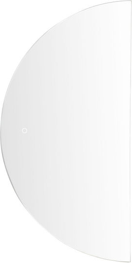 Oglindă de perete semicirculară cu LED 50 x 100 cm argintie Loue Oglindă de perete semicirculară cu LED 50 x 100 cm argintie Loue