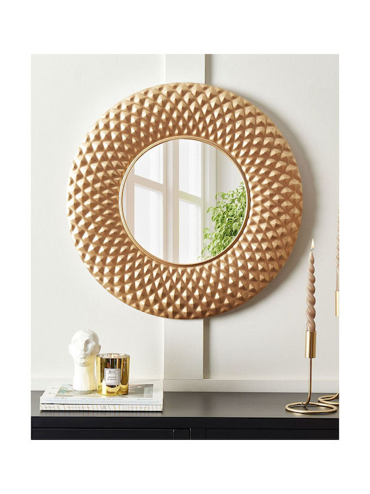 Combe Wandspiegel mit Gold Glas Rahmenmaterial Durchmesser 60cm