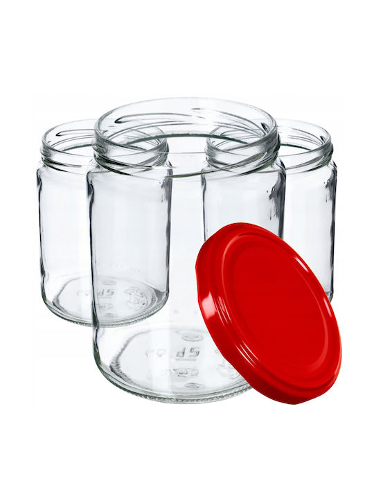 Kadax Set 24pcs Jars General Use with Lid Glass 540ml