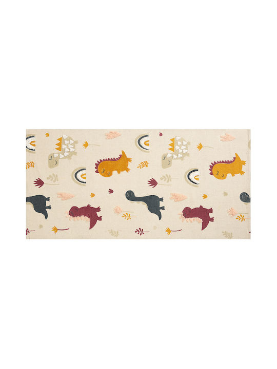 Cotton Children's Rug Dinosaurs 80 X 150 Cm Multicolored Tiop