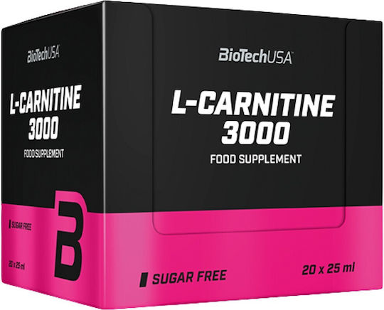Biotech USA L-carnitine 3000 με Καρνιτίνη 3000mg και Γεύση Λεμόνι 20 x 25ml