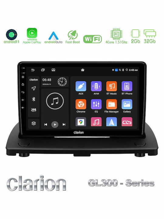 Clarion Sistem Audio Auto pentru Volvo XC 90 - XC 90 2006-2014 (Bluetooth/USB/WiFi/GPS/Apple-Carplay/Android-Auto) cu Ecran Tactil 9"