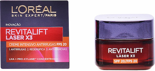 L'Oreal Paris Revitalift Laser Крем За Лице Дневен Крем със SPF20 за Хидратация и Против Стареене 50ml