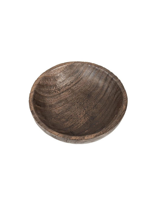 Atmosphera Mango Διακοσμητικό Μπωλ Ξύλινο Καφέ 26.5x26.5x7cm