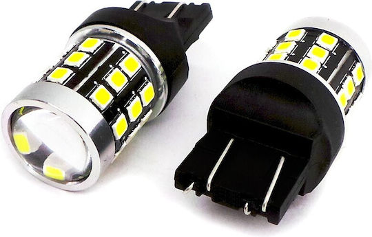 Led Bulb 7443 W21/5w 12-24v Canbus 1400lm White A Lens