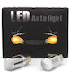 Led Bulbs 2x Py21w Bau15s 12-24v Canbus Orange Premium