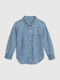 Kids Shirt Long Sleeve Denim light wash