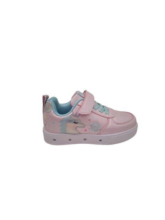 Giardino D'Oro Kids Sneakers Anatomic with Lights Pink