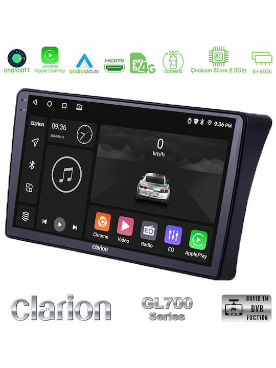 Clarion Sistem Audio Auto pentru Nissan Navara / Căutător de drumuri 6125 (Bluetooth/USB/WiFi/GPS/Apple-Carplay/Android-Auto) cu Ecran Tactil 9"