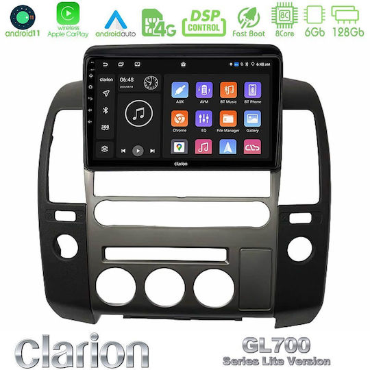 Clarion Car Audio System for Nissan Navara / Pathfinder 2006-2012 (Bluetooth/USB/WiFi/GPS/Apple-Carplay/Android-Auto) with Touch Screen 9"