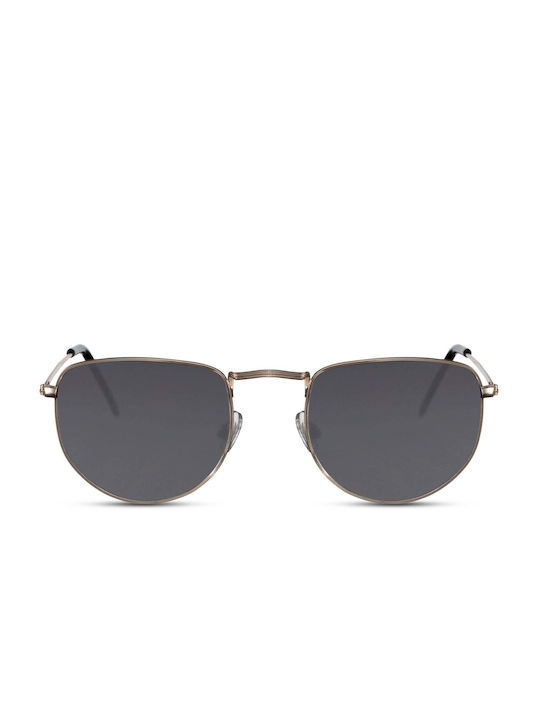 LimeShade Sunglasses with Gold Metal Frame and Black Lens LS8037