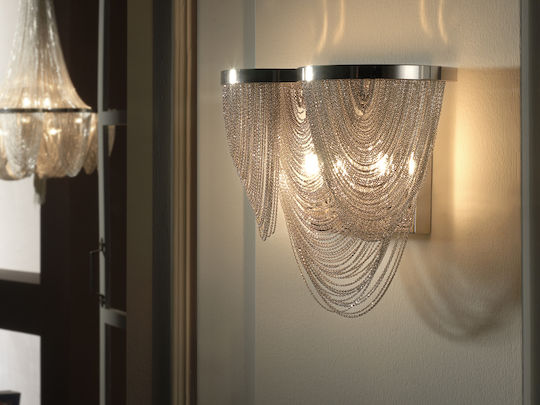 Minerva Lamp Wall with Socket G9 Silver 30cm