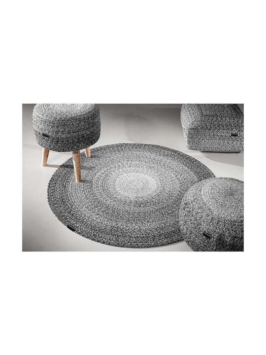 Guy Laroche Shades Rug Round Cotton Grey