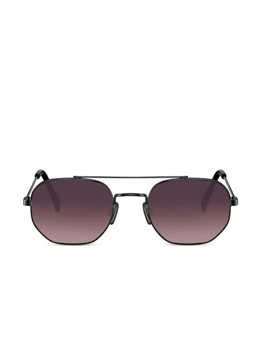 LimeShade Sunglasses with Black Metal Frame and Purple Gradient Lens LS6022