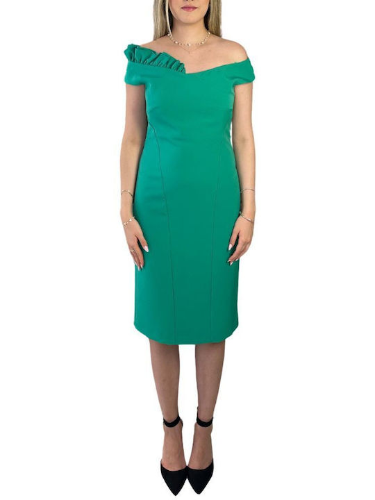 Derpouli Midi Rochie Green