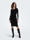 Only Rochie Tricotat Black