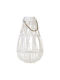Beliani Wooden Lantern White 34cm