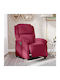 Relax Armchair with Footstool Bordeaux 71x86.5x99.5cm