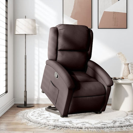 Relax Armchair with Footstool Dark Brown 71x86.5x99.5cm