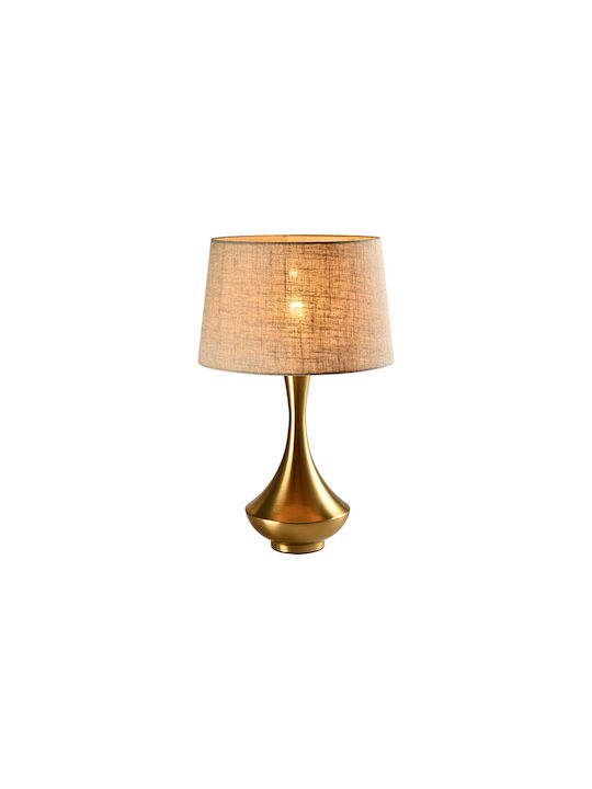 Elmark Metal Table Lamp for Socket E27 with Gold Shade and Base