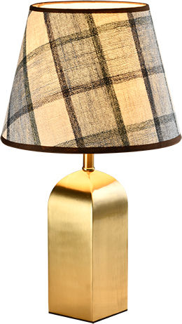 Elmark Metal Table Lamp for Socket E27 with Shade and Gold Base