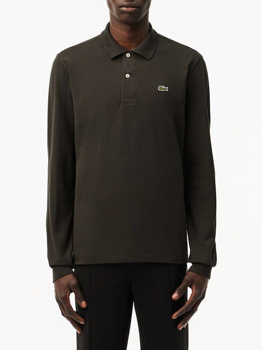 Lacoste Men's Long Sleeve Blouse Polo Khaki