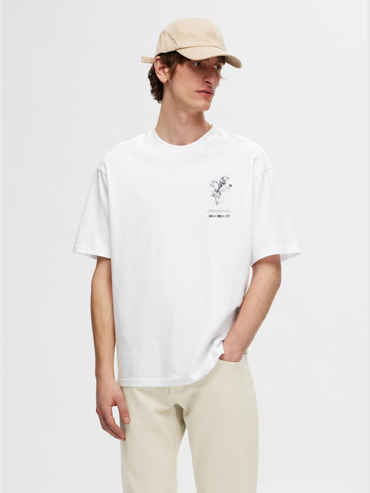 Selected Men's Short Sleeve T-shirt White