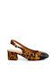 Ligglo Suede Gold Heels Animal Print