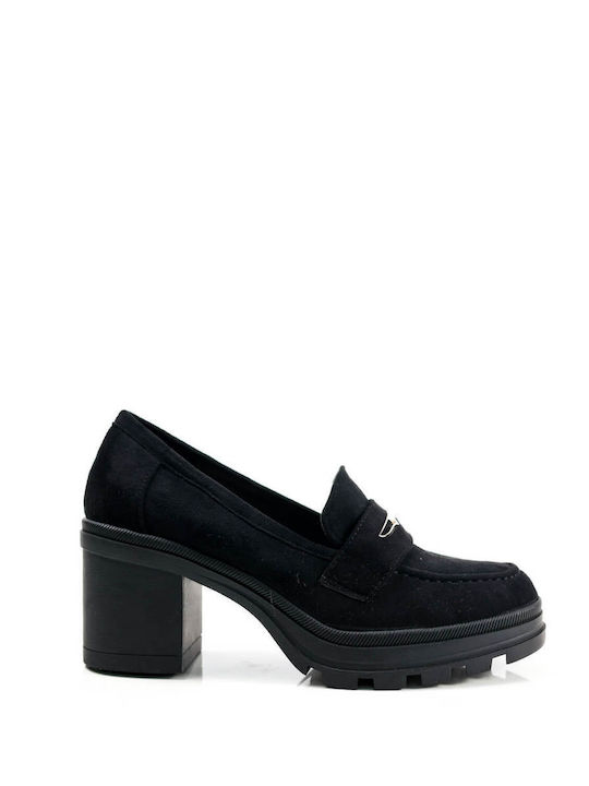 Ligglo Suede Pantofi cu toc Negre