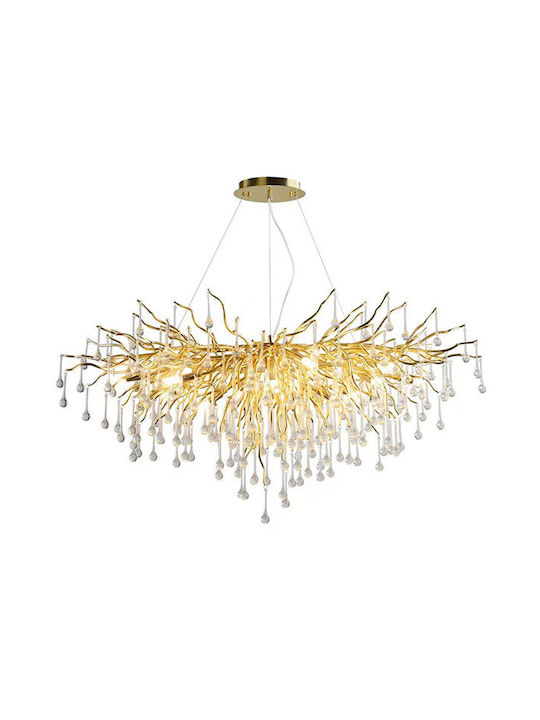 Elmark Andrew Πολυέλαιος Ø120cm με Κρύσταλλα Χρυσός Elmark Andrew Πολυέλαιος Ø120cm με Κρύσταλλα Χρυσός