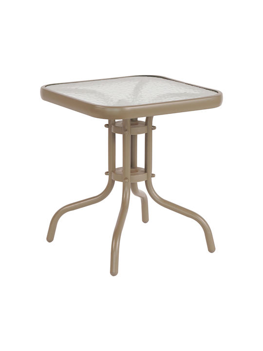 Figo Auxiliary Outdoor Metal Table Champagne 45x45xcm