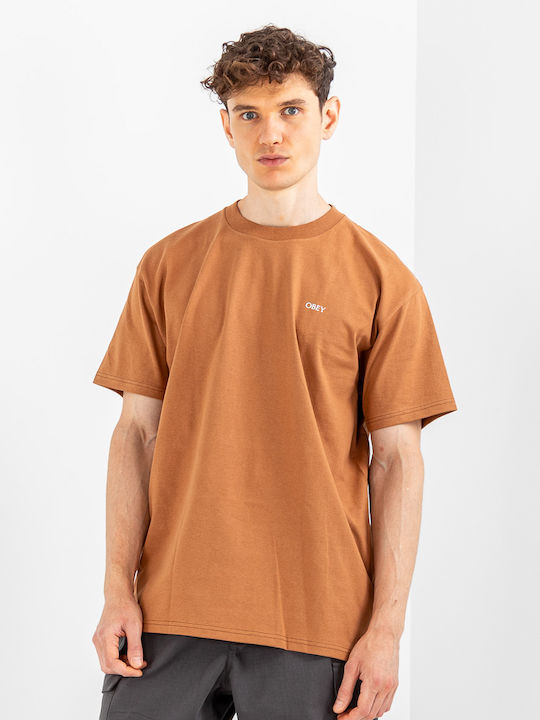 Obey T-shirt Καφέ