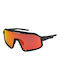 Quiksilver Sunglasses with Black Plastic Frame and Red Mirror Lens EQYEY03203-KYH0