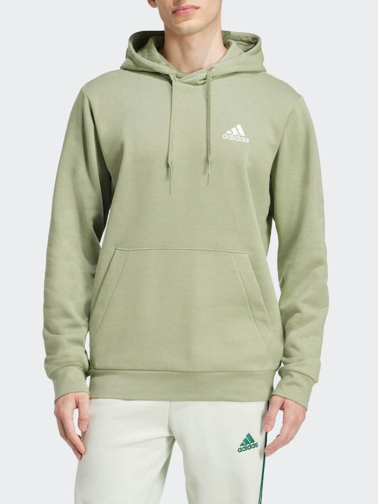 Adidas Hanorac pentru bărbați cu glugă și buzunare Mint Green