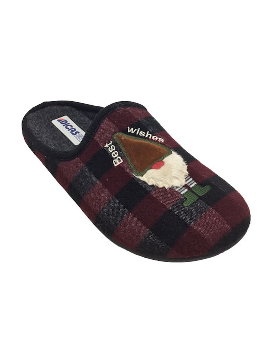 Dicas Men's Slipper Burgundy