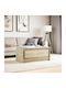 Rectangular Central Coffee Table Wooden with Drawers Sonoma Oak M100xW50xH43.5cm