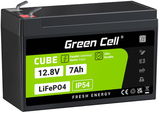 Green Cell UPS Battery with Capacity 7Ah and Voltage 12.8V 1pcs