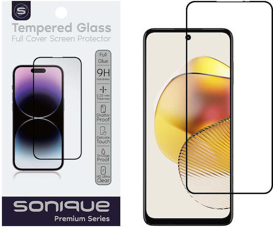 Hardy Glass Sonique Premium Series HD Full Cover 9H Motorola Moto G73 5G Black