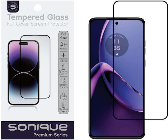 Hardy Glass Sonique Premium Series HD Full Cover 9H Motorola Moto G84 5G Black