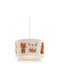 Led7 Woodland Animals Single-Light Kids Ceiling Light Ceiling Light made of Fabric 60W with E27 Base 30x70cm