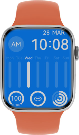 Daniel Klein DT8 Pro 45mm Smartwatch με Παλμογράφο (Καφέ)
