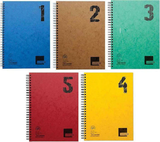 A&G Paper Spiral Ruled Notebook A4 Various Colours