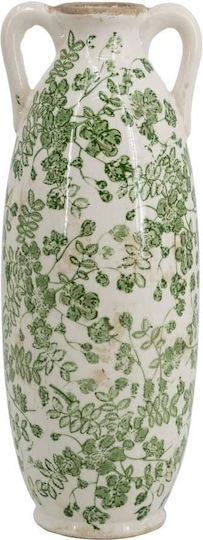 Artekko Dekorative Keramikvase Aurelion Weiß Φ13xΥ35cm